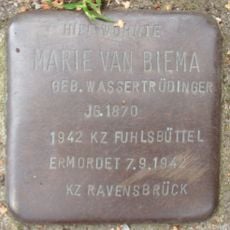 Stolperstein dedicated to Marie van Biema