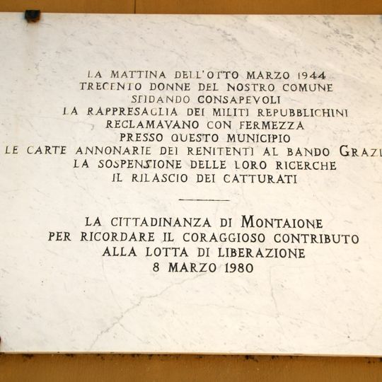 Targa Insurrezione di donne 8/3/1944