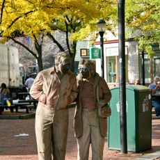 Davis Square statues