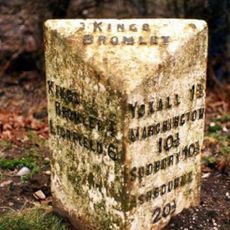 Milepost, by PD Nurseries, between Yoxall Bridge & Kings Bromley