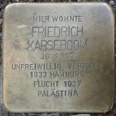 Stolperstein en memoria de Friedrich Karseboom
