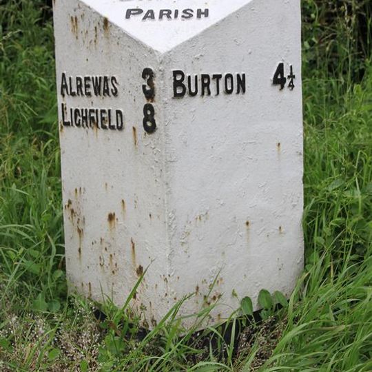 Milepost, N of Barton Turns