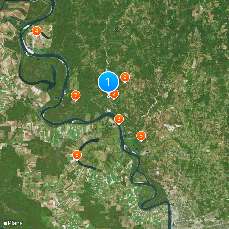 Myrtles Plantation Carte