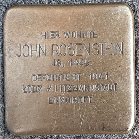 Stolperstein für John Rosenstein
