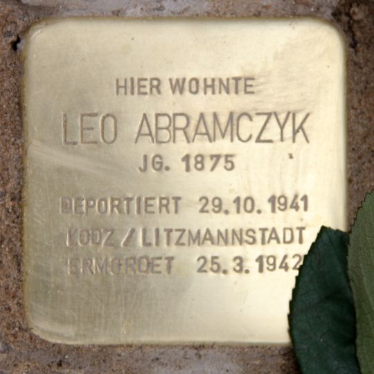 Stolperstein à la mémoire de Leo Abramczyk