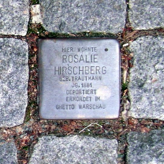 Stolperstein en memoria de Rosalie Hirschberg