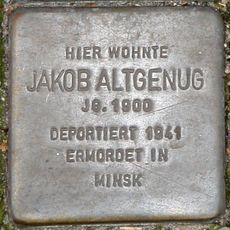 Stolperstein dedicated to Jakob Altgenug