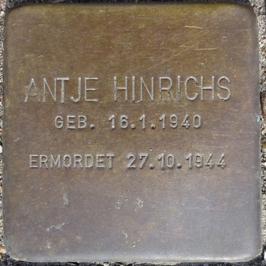 Stolperstein en memoria de Antje Hinrichs