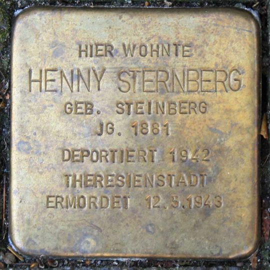 Stolperstein dedicated to Henny Sternberg