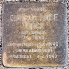 Stolperstein en memoria de Gertrud Luise Borck