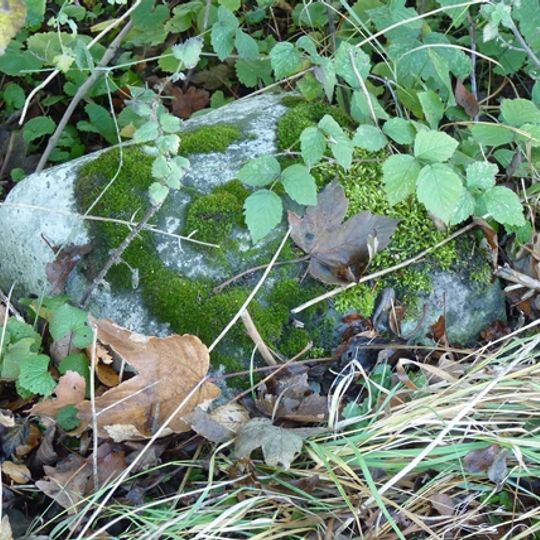 Milestone, immediate NW of The Three Horseshoes PH