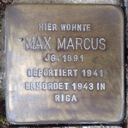 Stolperstein en memoria de Max Markus