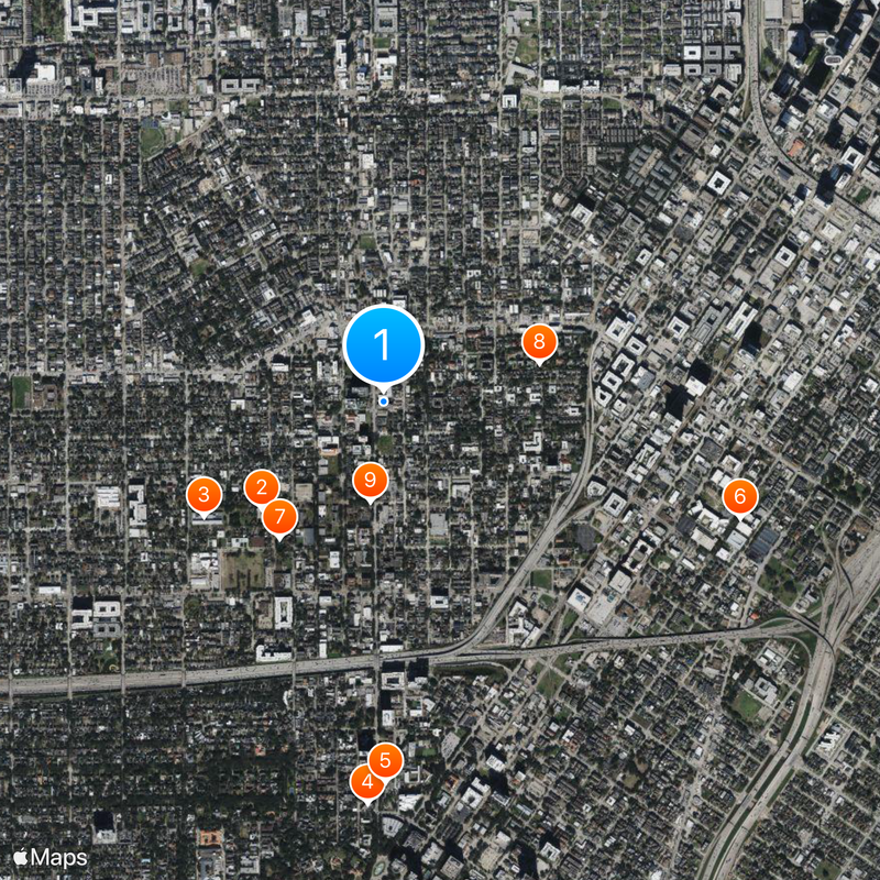 Chinese Consulate-General, Houston Map