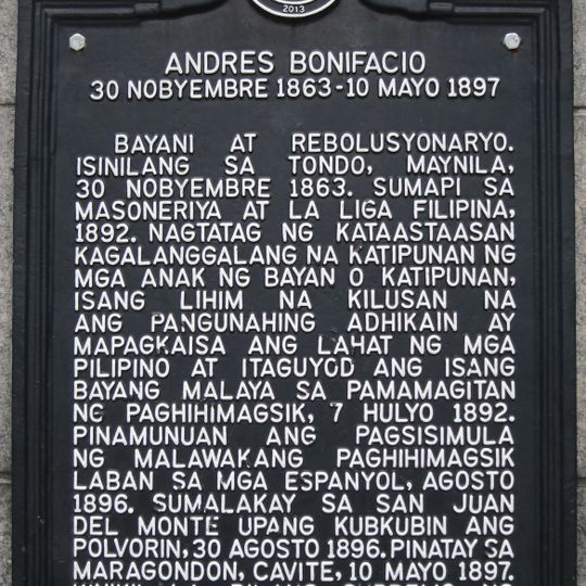 Andres Bonifacio historical marker