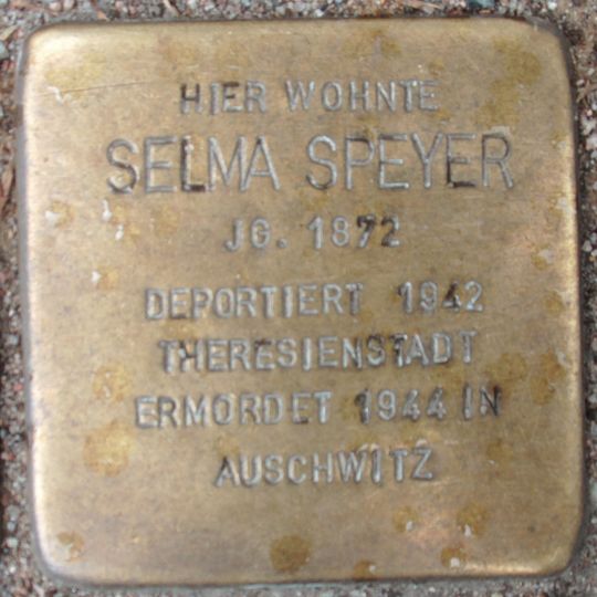 Stolperstein en memoria de Selma Speyer