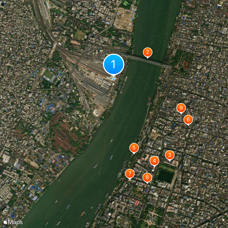 Howrah railway station Kaart