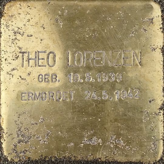 Stolperstein à la mémoire de Theo Lorenzen