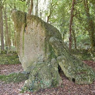 Hoar Stone portal dolmen situated in Enstone Firs