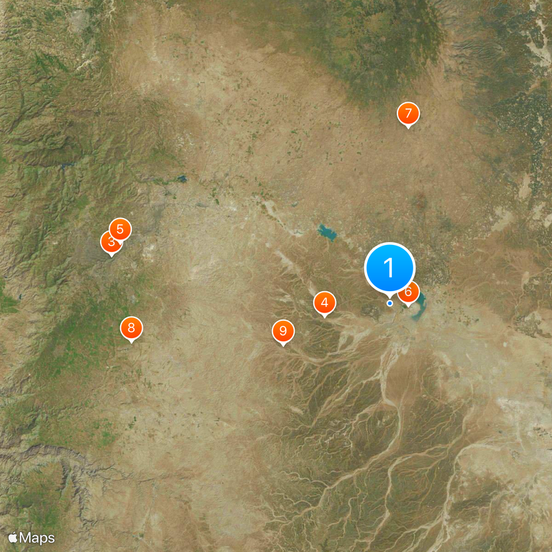 Base aérienne d'Azraq Carte