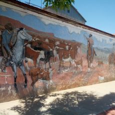 Cattle train mural