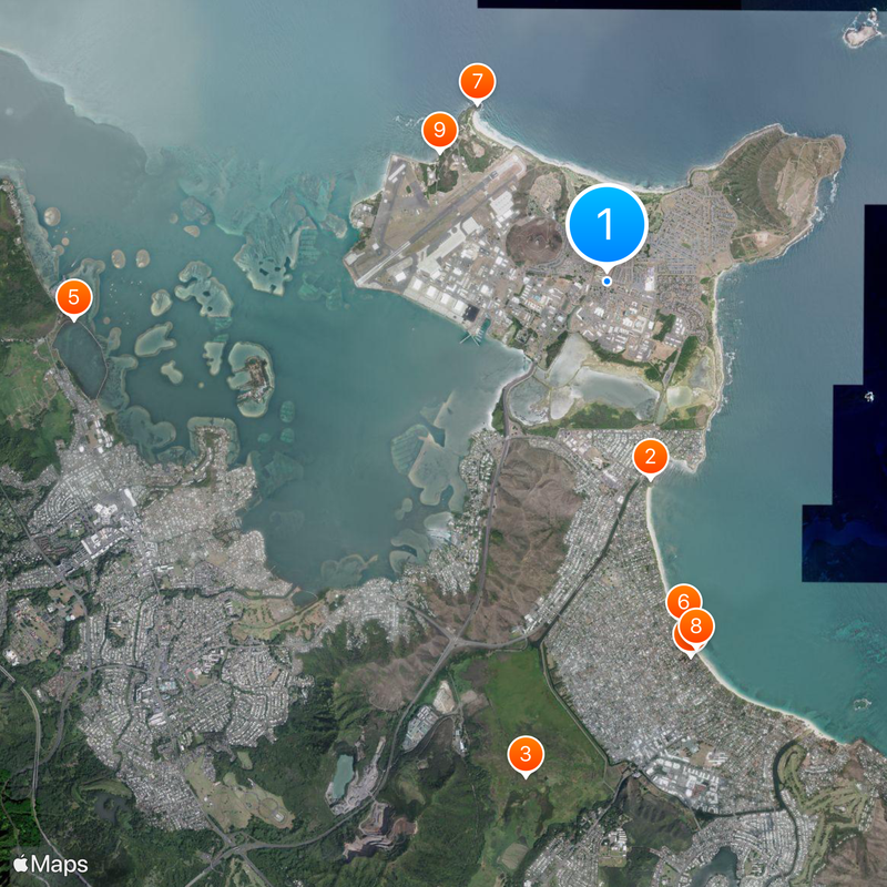 Marine Corps Base Hawaii Map