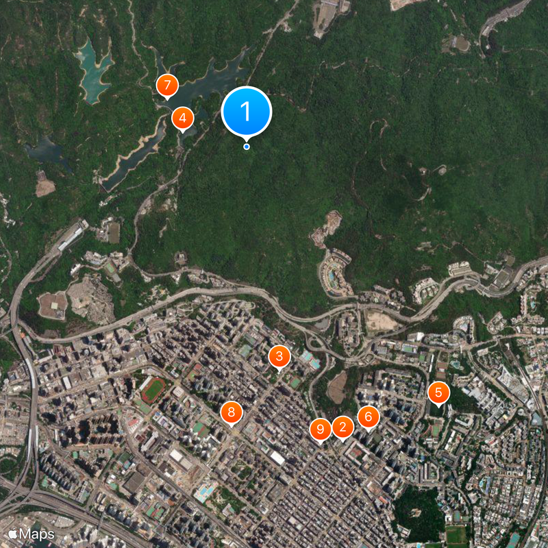 Eagle's Nest Tunnel and Sha Tin Heights Tunnel Map