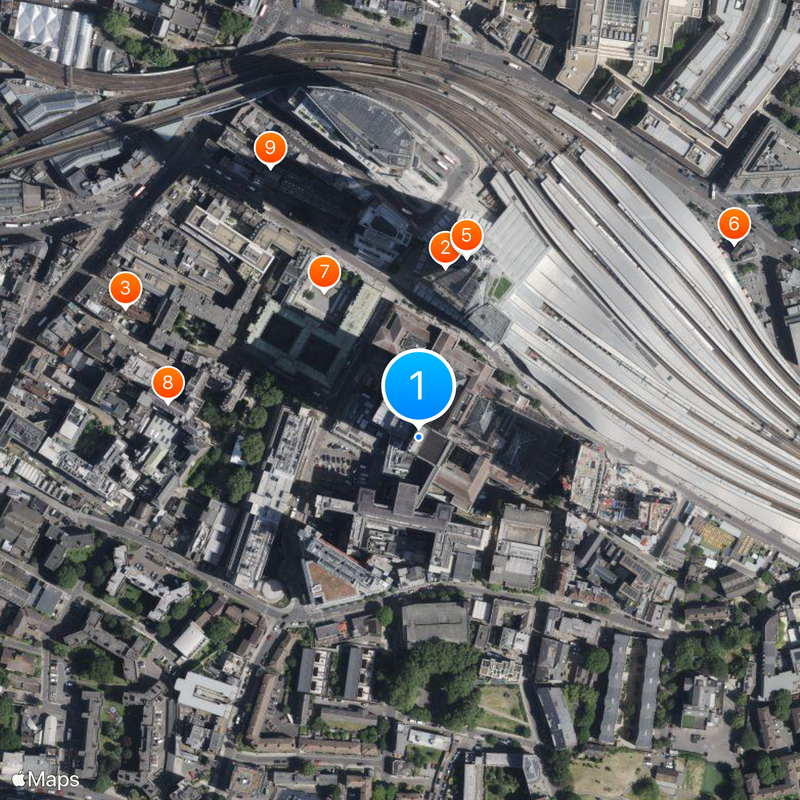 Guy's Hospital Kaart