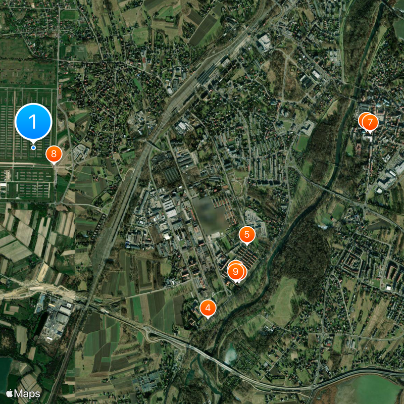 Państwowe Muzeum Auschwitz-Birkenau w Oświęcimiu Mapa