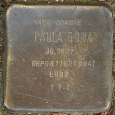 Stolperstein dedicated to Paula Gowa
