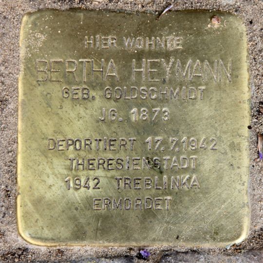 Stolperstein em memória de Bertha Heymann