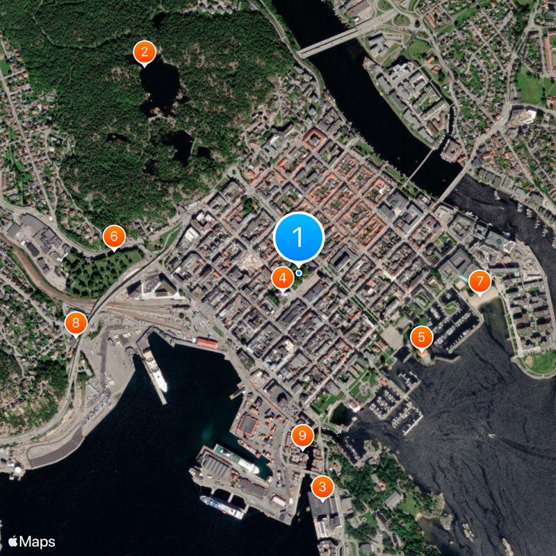 Kristiansand Mapa