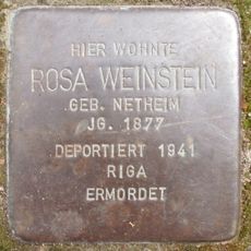 Stolperstein dedicated to Rosa Weinstein