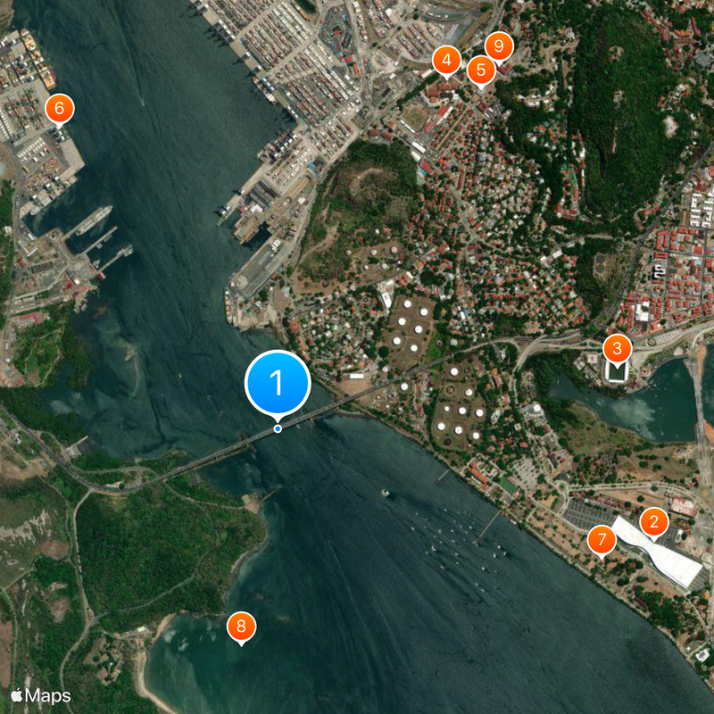 Bridge of the Americas Map