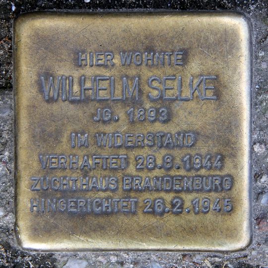 Stolperstein en memoria de Wilhelm Selke