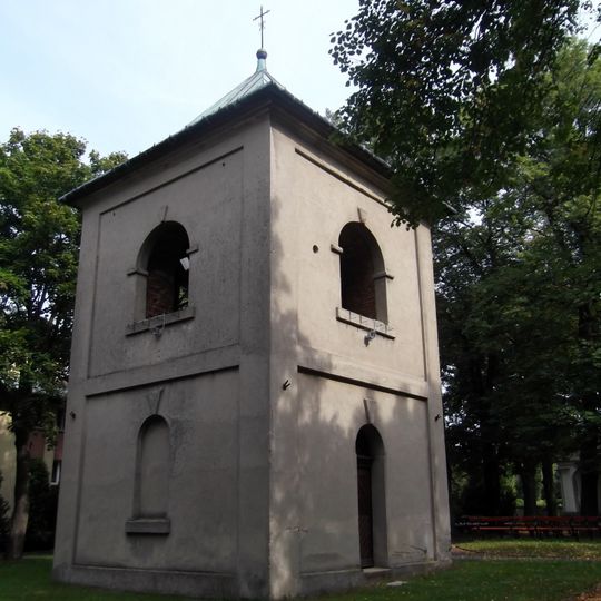 Bell tower of Franciscans monastery in Łódź-Łagiewniki