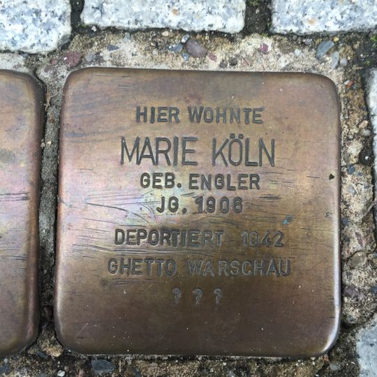 Stolperstein en memoria de Marie Köln