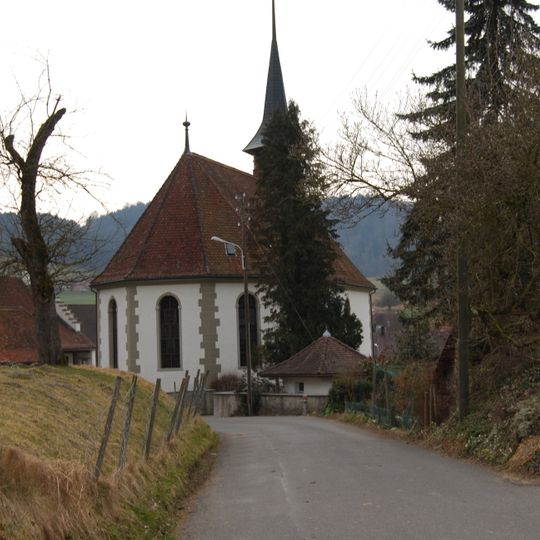 Reformed church, rectory, pastor's barn and granary