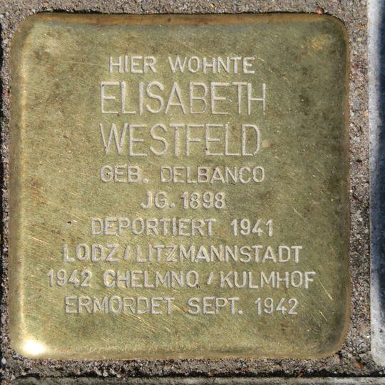 Stolperstein en memoria de Elisabeth Westfeld