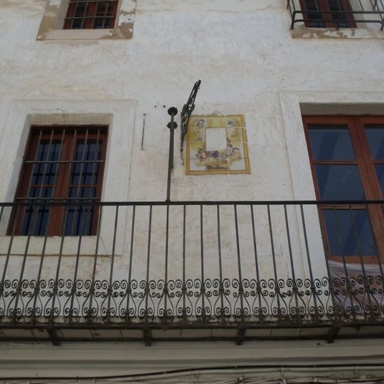 Ceramic panel of Saint Joseph at Enginyer Roselló street