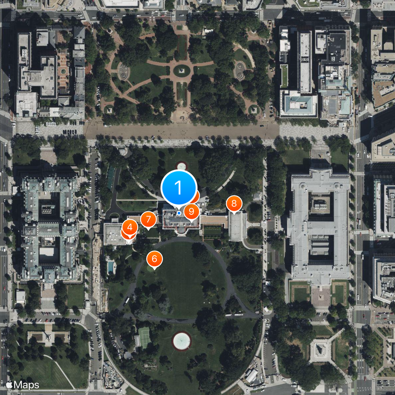 President's Bedroom Map