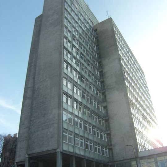 PKP Skyscraper at 28 Tuwima Street in Łódź