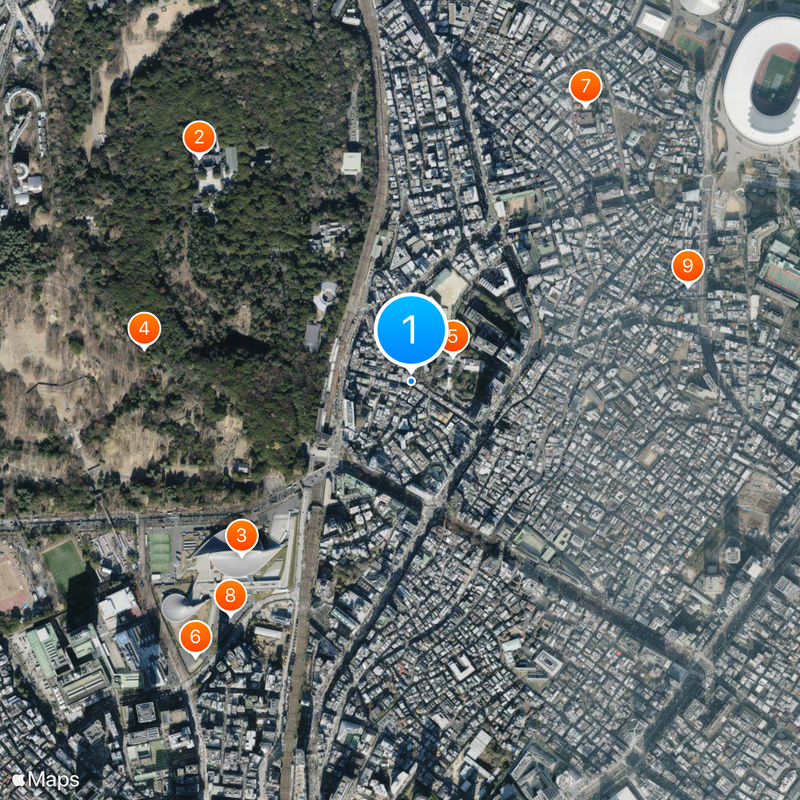 Takeshita Street Map