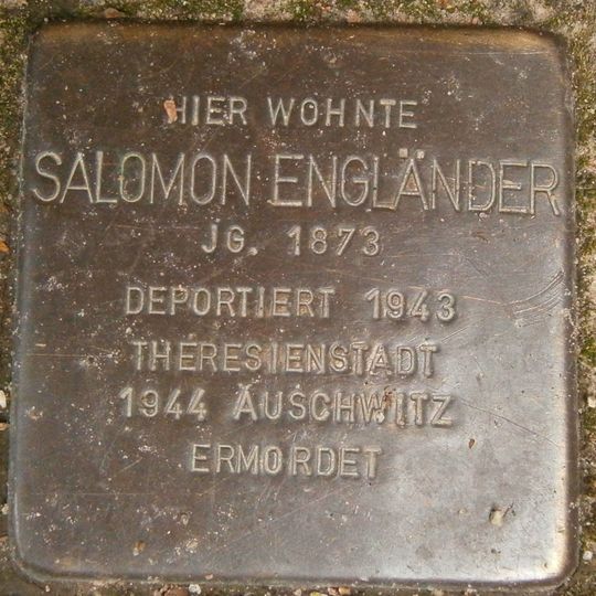 Stolperstein dedicated to Salomon Engländer