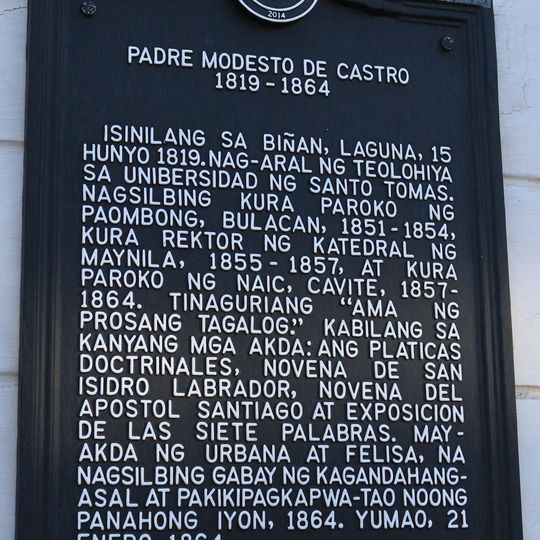 Father Modesto de Castro historical marker