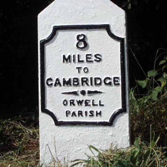 Milepost, Cambridge Road, W of jct with Fishers Lane