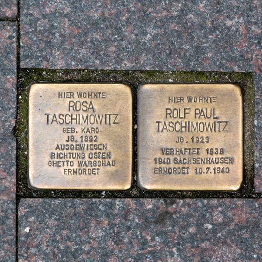 Stolperstein em memória de Rolf Paul Taschimowitz