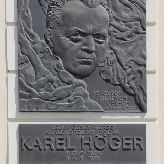 Pamětní deska Karla Högra v Králově Poli