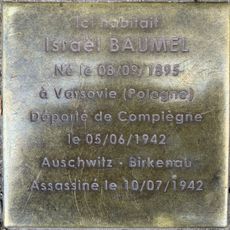 Stolperstein dedicated to Israël Baumel