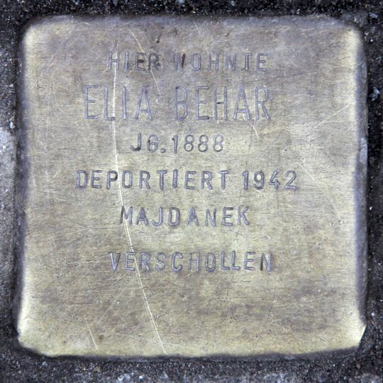Stolperstein en memoria de Elia Behar