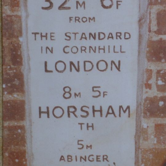Milestone, Horsham Road, by Lorengau Cottage